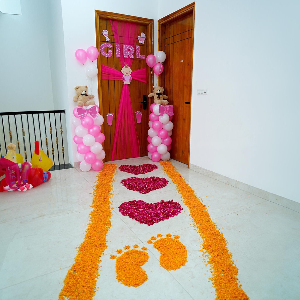 Baby Girl Welcome Door Decor