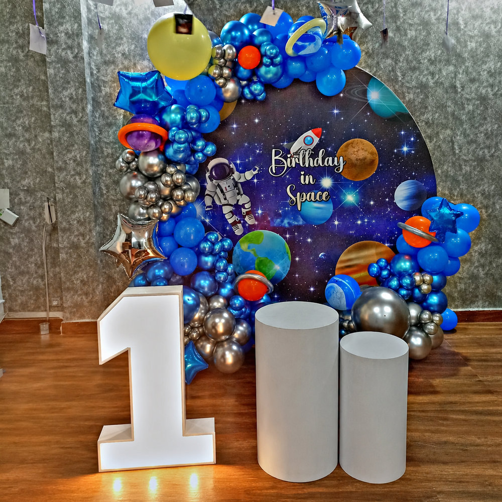 Space Theme Kids 1st Birthday Decor