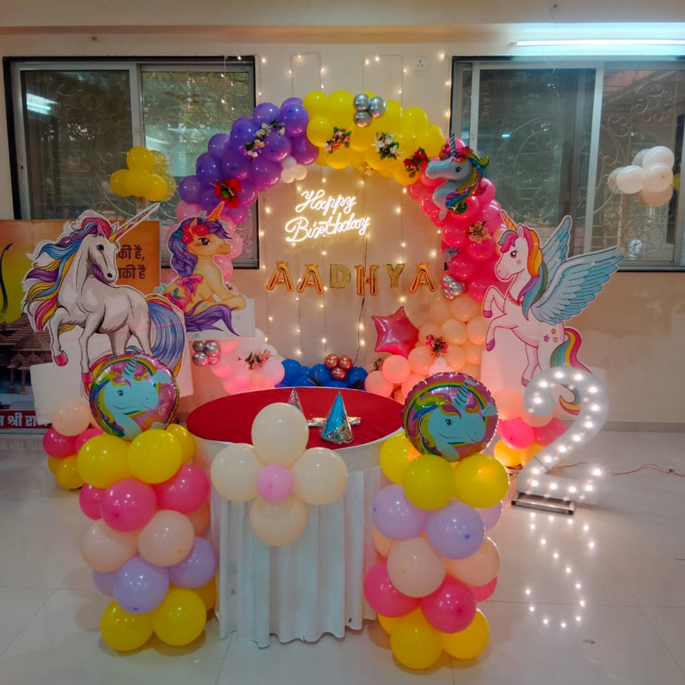 Unicorn Theme Ring Birthday Decor